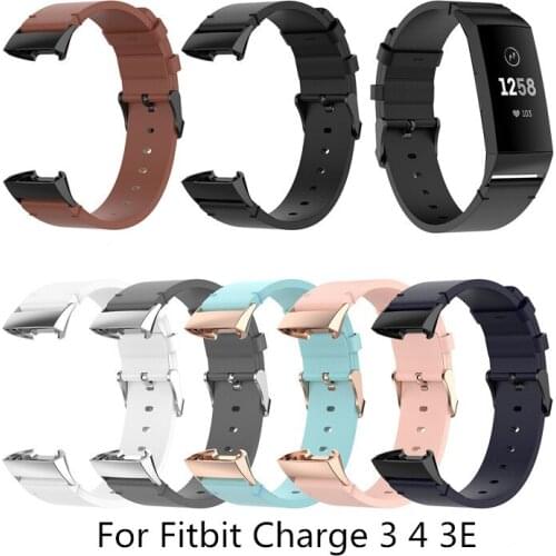 New Sale Leather Watch Band Replacement Leather Strap for Fitbit Charge 4/3/3E Smart Watch Band Accessories for Fitbit Charge 4