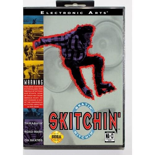 Skitchin' with Retail Box 16bit MD Game Card For Sega Mega Drive/ Genesis