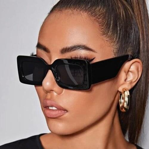 Thin Square Frame Women Men Sunglasses Champagne Tan Lens UV400 Eye Protection Girl Sexy Ladies Fashion Outdoor Eyewear