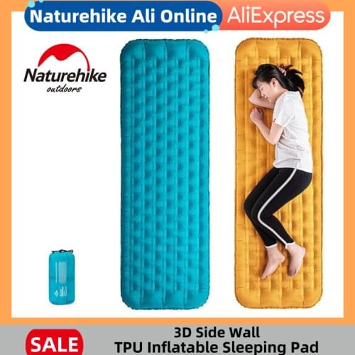 Naturehike Thicken Camping Air Cushion Bed Mat Outdoor Ultralight Inflatable Mattress Tent Moisture-proof Camping Sleeping Pad