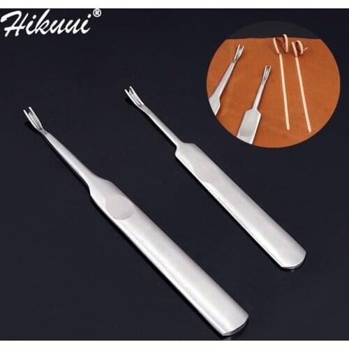 U+V Shaped Leather Groover Leather Stitching Skiving Tool Kit DIY Hand Leathercraft Stainless Steel Edge Beveler