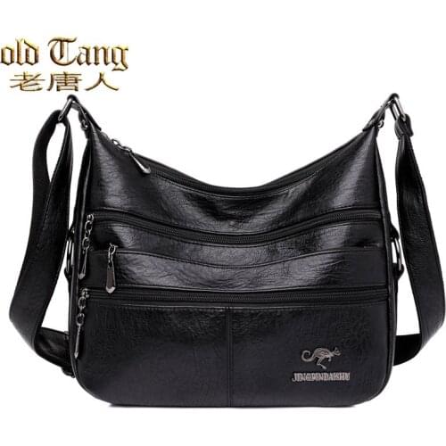 OLD TANG Large Capacity Shoulder Bags for Women 2020 High Quality Soft PU Leather Luxury Designer Messenger Bag Ladies Crossbody