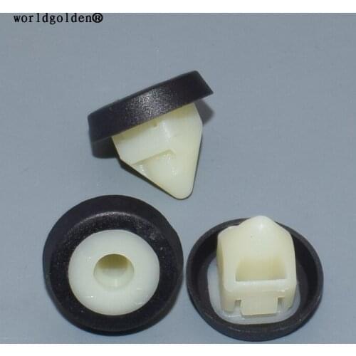 Worldgolden 100pcs plastic clip Black Rubber Ring Retaining Clip for VW:N10621301