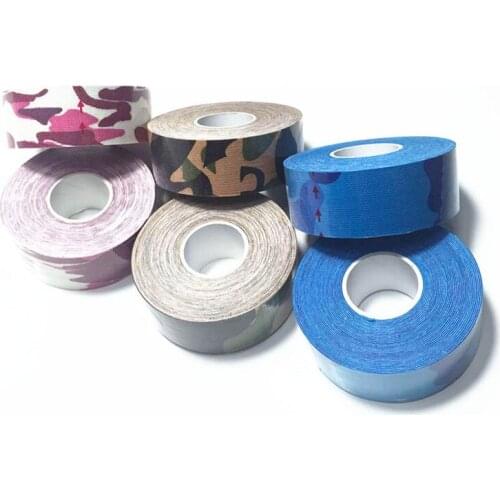 1PC Camouflage Kinesiology Tape Athletic Knee Cotton Elastic Adhesive Strap Muscle Care Sports Bandage Three Camouflage Colors