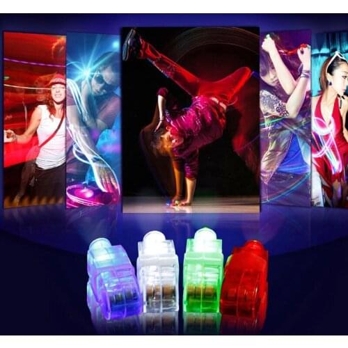 100 pcs/lot Finger LED Light Laser night Lamps Christmas Decoration Lembrancinhas De Casamento kids toys Grand Event props