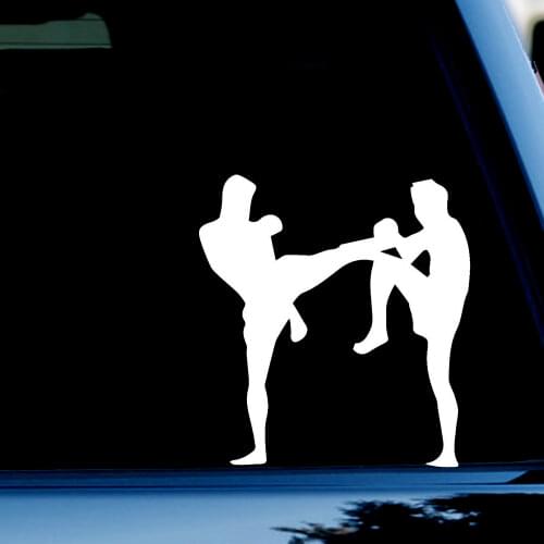 15.2cm*16.2cm Kickboxing Thai Funny Car Sticker Bumper Window Vinyl Decal