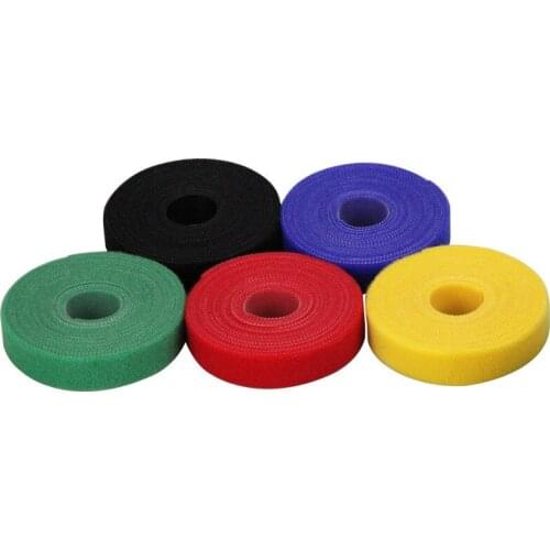 2cm*5M Plastic Nylon Cable Ties Manager Winder Cable Clip Ties Velcro Strap Ribbon Wire Strap Seals Office Desktop Management