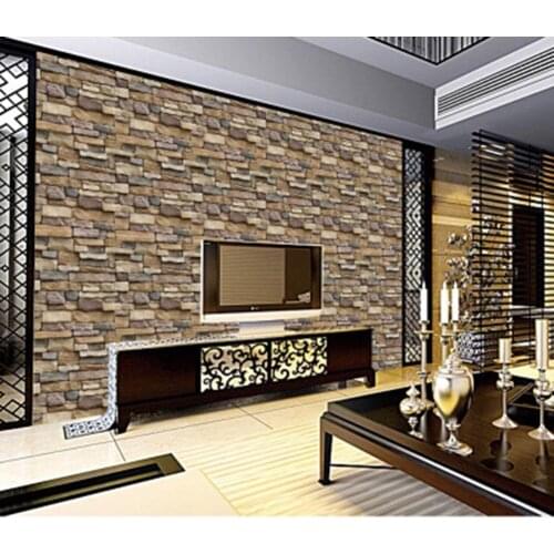 2018 PVC 3D Brick Adhesive Wall Stickers Removable Wall Tile Kitchen Home Decor Living Room Stikers Decals Poster
