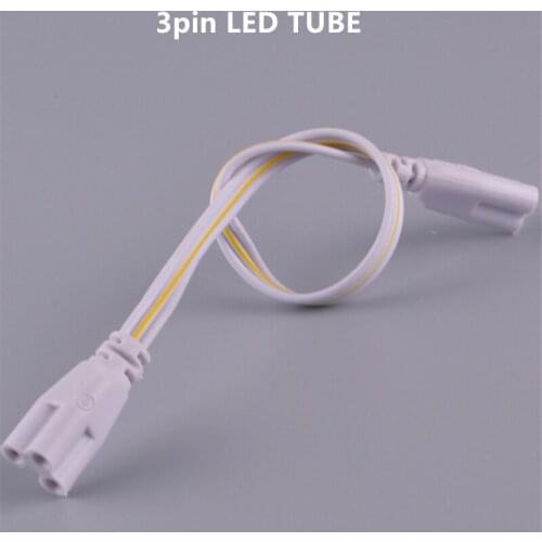 3 pin LED Tube Connector 30cm Two-phase Three-phase T5 T8 Led Lamp Lighting Connecting Double-end Cable Wire