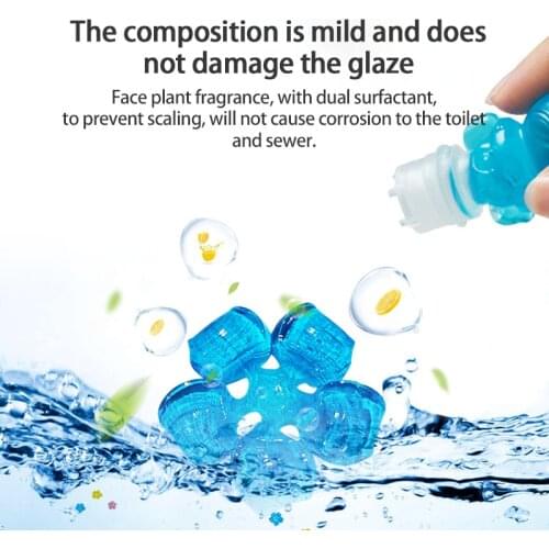 3pcs Toilet Cleaning Gel 3Types Flower Aromatic Toilet Gel Toilet Deodorant Cleaner Air Freshener Remove Odors Cleaning Chemical