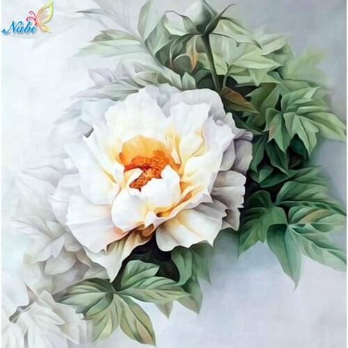 Nabi Diamond Painting Peony Full Square/Round New Arrival Diamond Embroidery Cross Stitch Flower Craft Kit Home Decoration Art