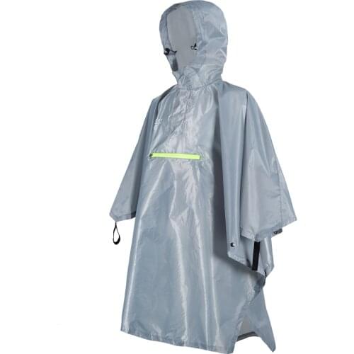 Emergency Lightweight Poncho Cycling Outdoor Rain Proof e Poncho Coat Camping Reflective Strip Hooded Raincoat