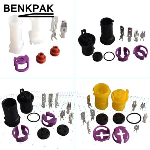 1p2p3p4P automobile waterproof connector 6.3 waterproof plug of male and female on the plug connector