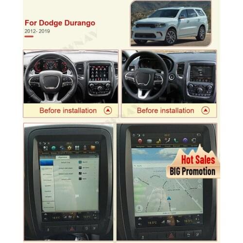 Tesla style Android 8.1 Car Multimedia Player for Dodge Durango 2012 -2019 car GPS Navi Audio Radio stereo big screen head unit
