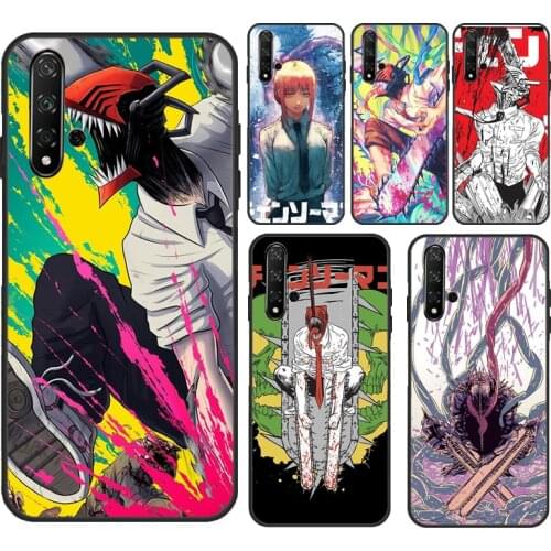 Chainsaw Man Horror Anime For Huawei Y5 2017 Y3 II Y9 Y6 Y7 Prime 2018 2019 Y7A Y5P Y6P 2020 Nova 2 3 5T Phone Case