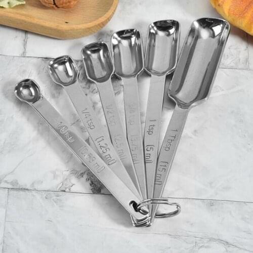 Clear Scale Compact Comfortable Grip Measure Scoop Set Kitchen Gadget