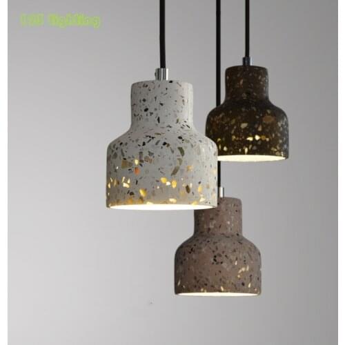 Colorful Cement Pendant Lights Special Clear Glass Dining room Bar Hanglamp Bedside Pendant Lamp Reading Lamp Home Decoration