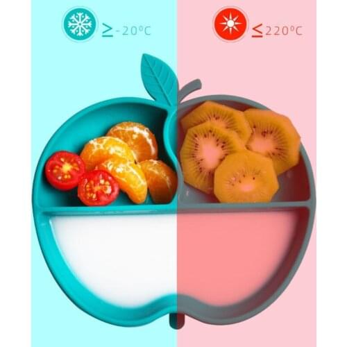 Baby Utensil BPA-Free Dishes Tableware Non-slip Silicone Suction Divided Plate Tray Training Feeding Food Bowl Placemat