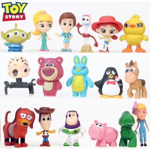 Disney Toy Story Woody Buzz Lightyear Jessie Cartoon Mini Dolls Anime Action Figure Model Collection set Toys For Childrens