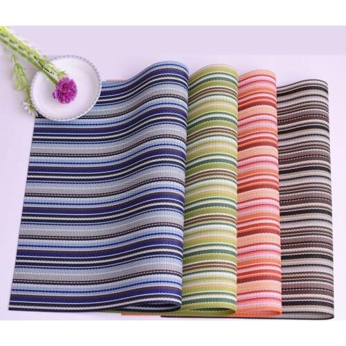 Home Decor Teslin Densy Stripe Table mats Stain Resistant Geometric Plate Coaster Pad Mat Washable Stylish Vinyl Table Placemats