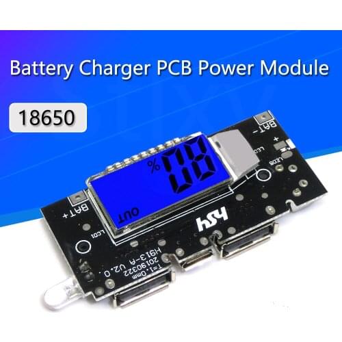 Dual USB 18650 Battery Charger PCB Power Module 5V 1A 2.1A Mobile Power Bank Accessories for Phone DIY LED LCD Module Board