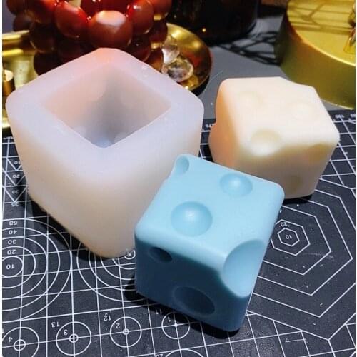 Square Cheese 3D Candle Soap Mould DIY Candle Epoxy Mold Handmade Candles Aroma Wax Soap Molds for Decoration