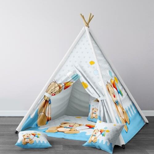 Play Tent for Kids Wigwam Portable Indoor Playground Tents Children Bedrooms Bear and Umbrella Model 037