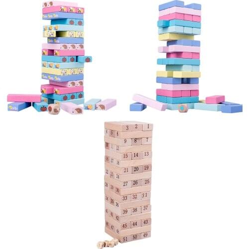 Stacking Tower Blocks Logical Thinking Brain Teaser Children Educational Learning Preschool Fine Motor Skill Shape Sorting Gift