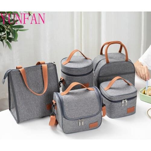 Korean Version of Portable Insulation Bag Work Meal Bolsa Aluminum Foil Thickened Lunch Lunch Bag Fresh-keeping Picnic Sac A Dos