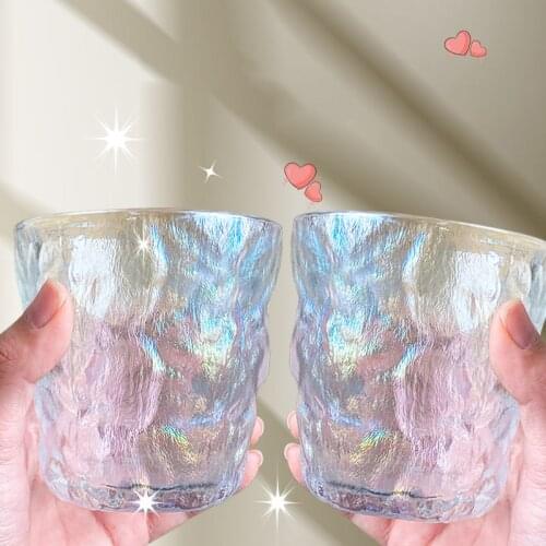 Frosted colour glass mug glacier cup Lead-free Heat Resistant Transparent Crystal Beer Whiskey Brandy Vodka Cup Multi Drinkware