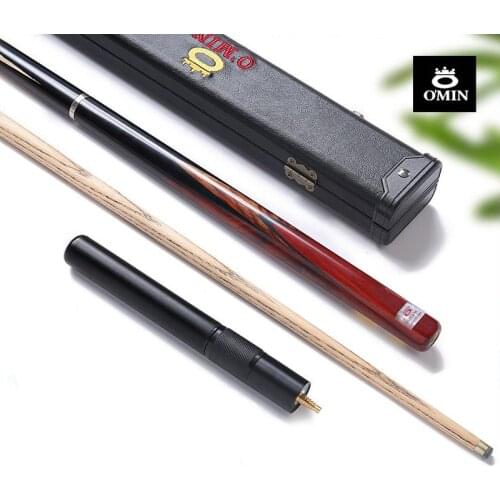 2019 O'MIN New All Handmade 3/4 Piece Snooker Cue Kit with Case with Extension 10mm Tip Snooker Stick Billiard Snooker Kit Stick