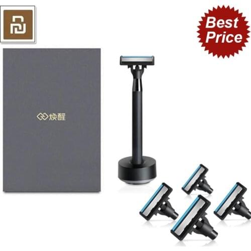 Original Xiaomi Mi Home Shaver Beard Shaving H600 Manual Razor Magnetic shavings Replaceable Shaver Blade for Men Women