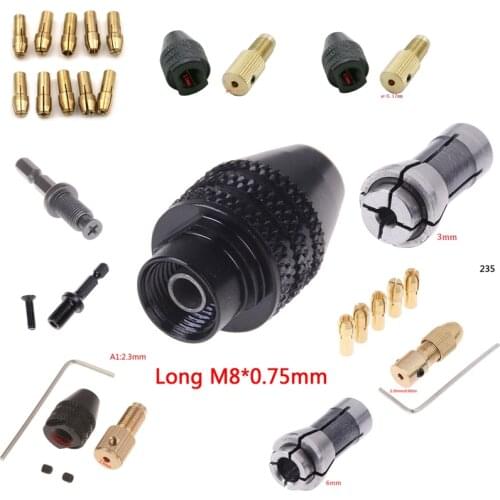 Multi Types Electric Motor Mini Drill Bit Chucks Hex Drill Chuck Adapter Micro Collet Shank Brass For Power Tool Accessories