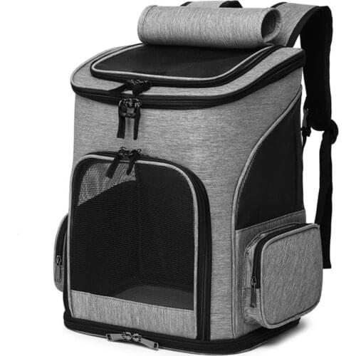 Summer Portable Dog Cat Carriers Breathable Dog Backpack Foldable Large Capacity Cat Dog Carrying Bag Outdoor Travel Pet Carrier