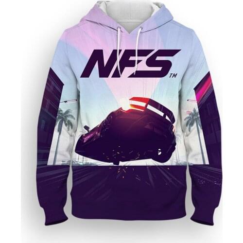 Need for Speed Japan Harajuku Childrens Clothes Hoodies Kids Sweatshirts Hoody Cartoon Tops Boys/Girls Pullover Hoodie Printed