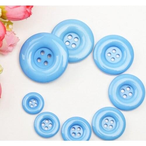 Free shipping 30pcs/lot Quality thickening resin button blue overcoat button womens trench sweater buttons 15mm-34mm