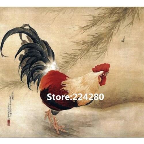 Needlework,Animal cock 14CT Unprinted for embroidery,DIY Cross stitch kits,Art Pattern counted Cross-Stitching home decor