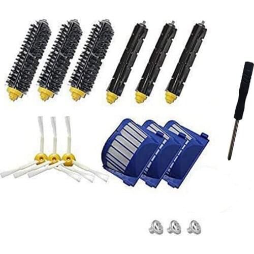 Replacement Accessories Kit For Irobot Roomba 600 Series 620 630 650 660 680,Filter,Side Brush,Flexible Beater Brush