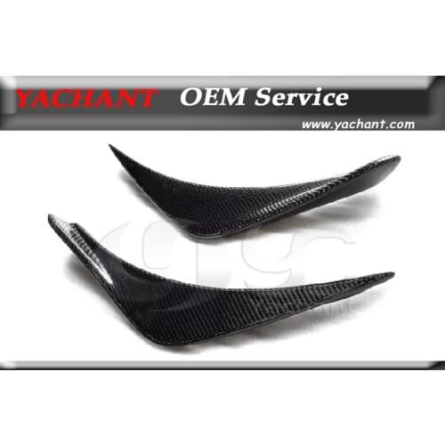 Car-Styling Carbon Fiber CF Front Bumper Canards 2Pcs Fit For 2003-2005 Mitsubishi Evoulation EVO 8 RA Style Front Bumper Canard