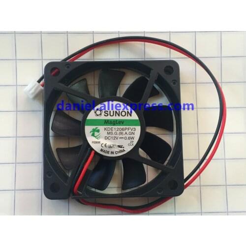 SUNON KDE1206PFV3 12V 0.6W 2-wire silent cooling fan 6CM 6010