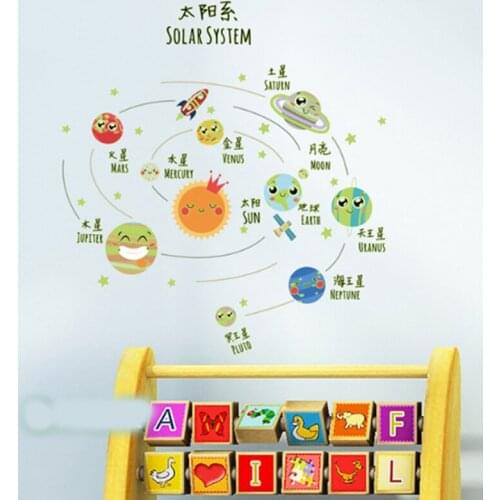 Universe Luminous Wall sticker For Kids Room Cartoon Illuminator Art Home Decor Creative Wallpaper Removable Vinyl Wall Decal