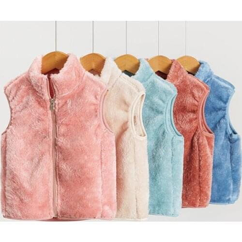 Winter fleece waistcoat for children Soft and warm waistcoat for boys ang girls