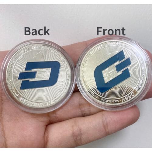 Gold Silver DashCoin Commemorative coins Btcoin Gold Silver Coins Collect Coins Metal Cryptocurrency Souvenir Collection Gifts