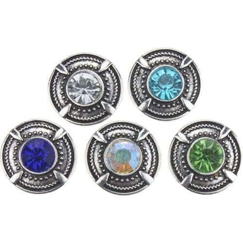 10pcs/lot New Snap Jewelry Round 18mm Metal Snap Buttons for Snap Button Bracelet Jewelry