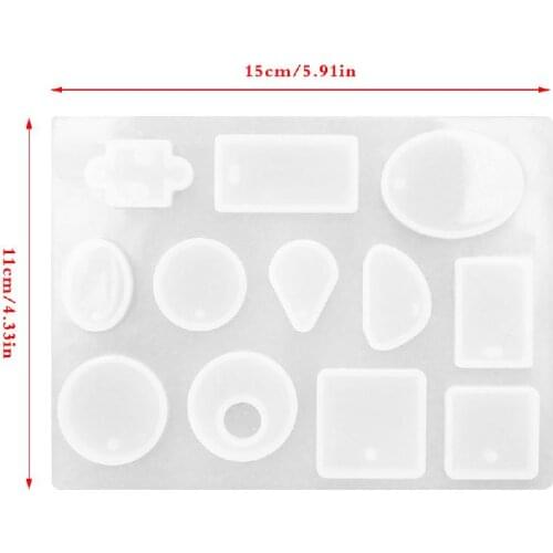 12 Design Cabochon Silicone Mold Necklace Pendant Jewelry Cake Making Tool DIY T84A