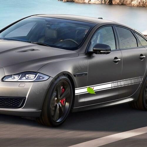 2 Pcs Car Body Decors for Jaguar Xj Racing Sports Long Stripe Sticker Car Styling DIY Stickers