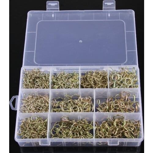 610pcs 5/6/7/8/9/10/11/12/13/14mm Hose Clamp Zinc Plated Spring Clips Gear Hose Fuel Line Clamp for Boats Motorcycles