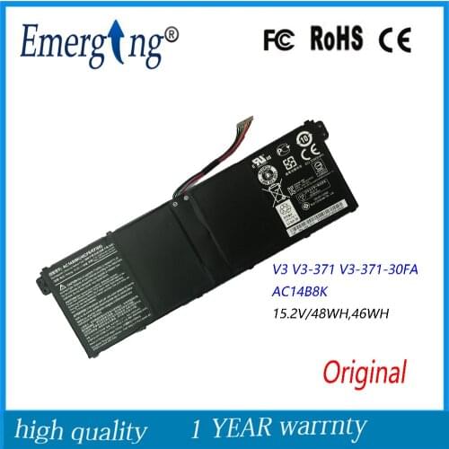 New Original 15.2V 46wh 48wh Laptop Battery for Acer Aspire V3 V3-371 V3-371-30FA AC14B8K