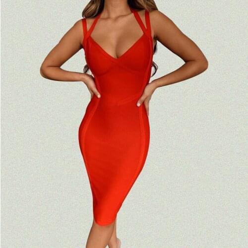 Halter strap bandage dress