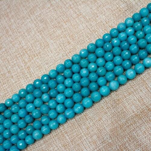 Natural Stone Beads FacetedJades Jaspers Round Spacer Loose Beads For Jewelry Making DIY Bracelet & Necklace